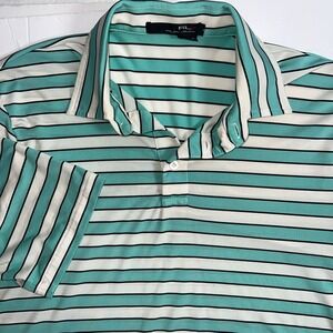 RLX Ralph Lauren Golf Polo Shirt Mens Size Small Blue White Striped